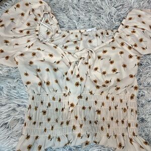 Sunflower baby doll style top!